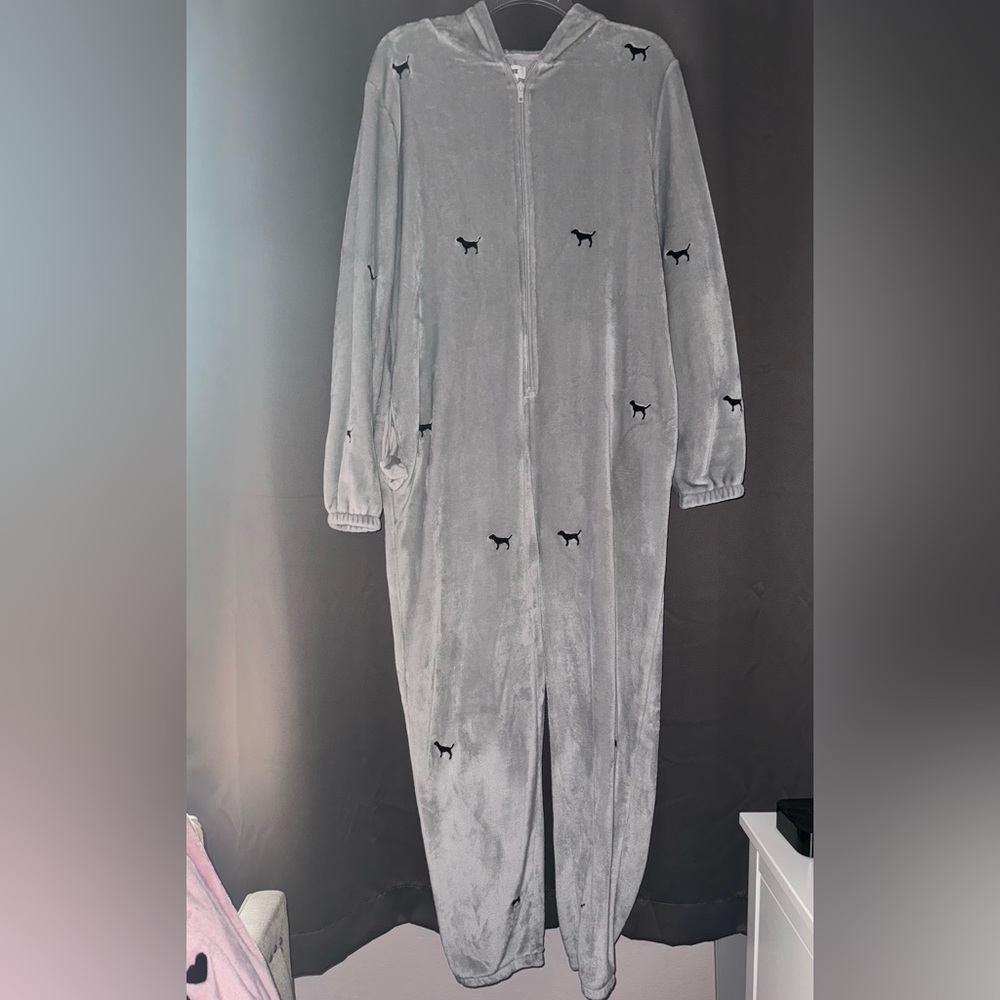 Victoria secret pink teddy onesie pj
